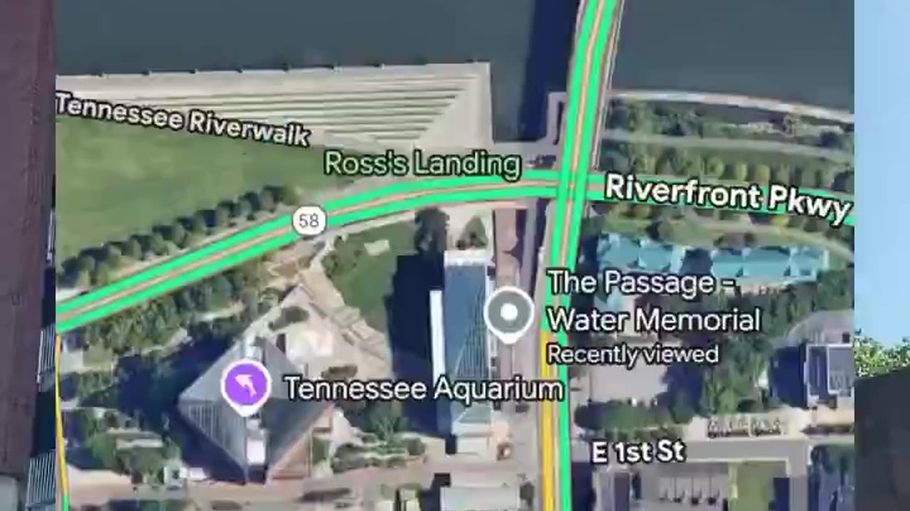 The Waterfall Stairs at the Tennessee Aquarium are part of The Passage a memorial marking the Trail of Tears