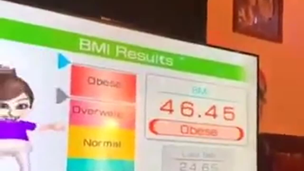 LMFAO MAAAAA Wii Fit BMI calculator