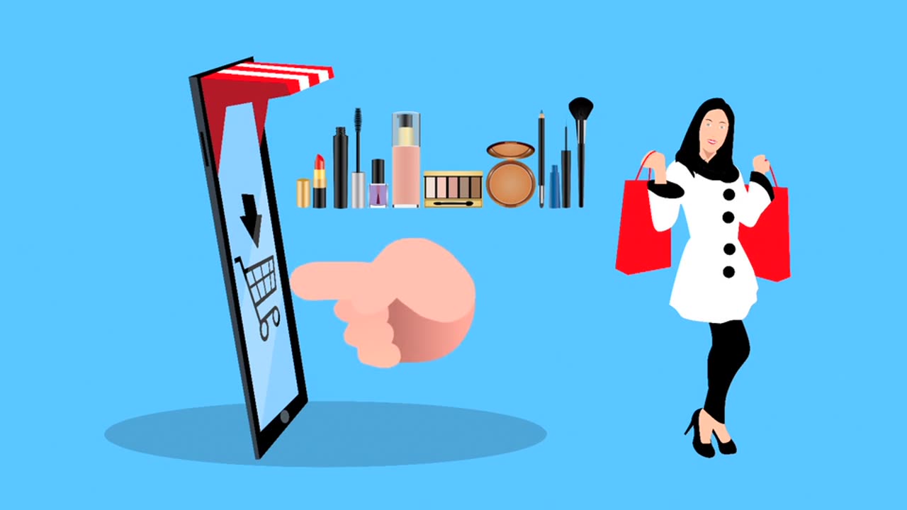 Woman, shopping, e-commerce