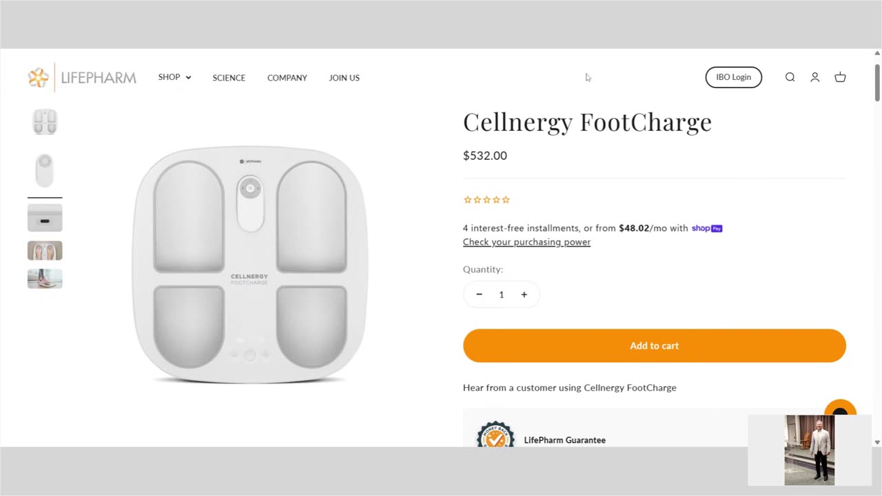 Life Pharm Cellnergy Foot Charge Device Available