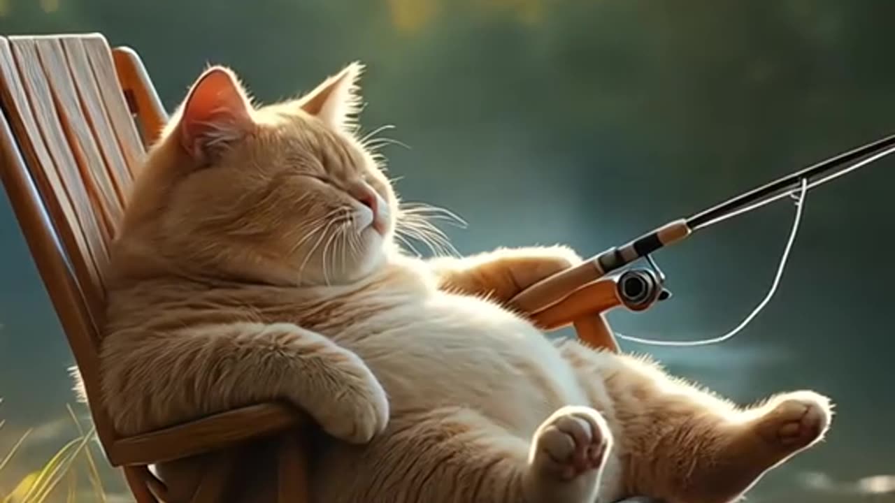 Hilarious Cat Catches Fish While Trying to Steal Fast Food!