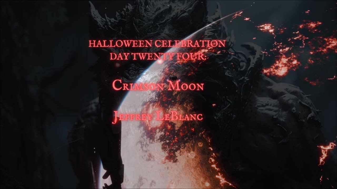 HALLOWEEN CELEBRATION 2025--Day 24: Crimson Moon by Jeffrey LeBlanc