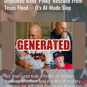 Fact Check: Atlanta Braves Manager Brian Snitker Did NOT Adopt Baby 'Pinky' Rescued From Texas Flood