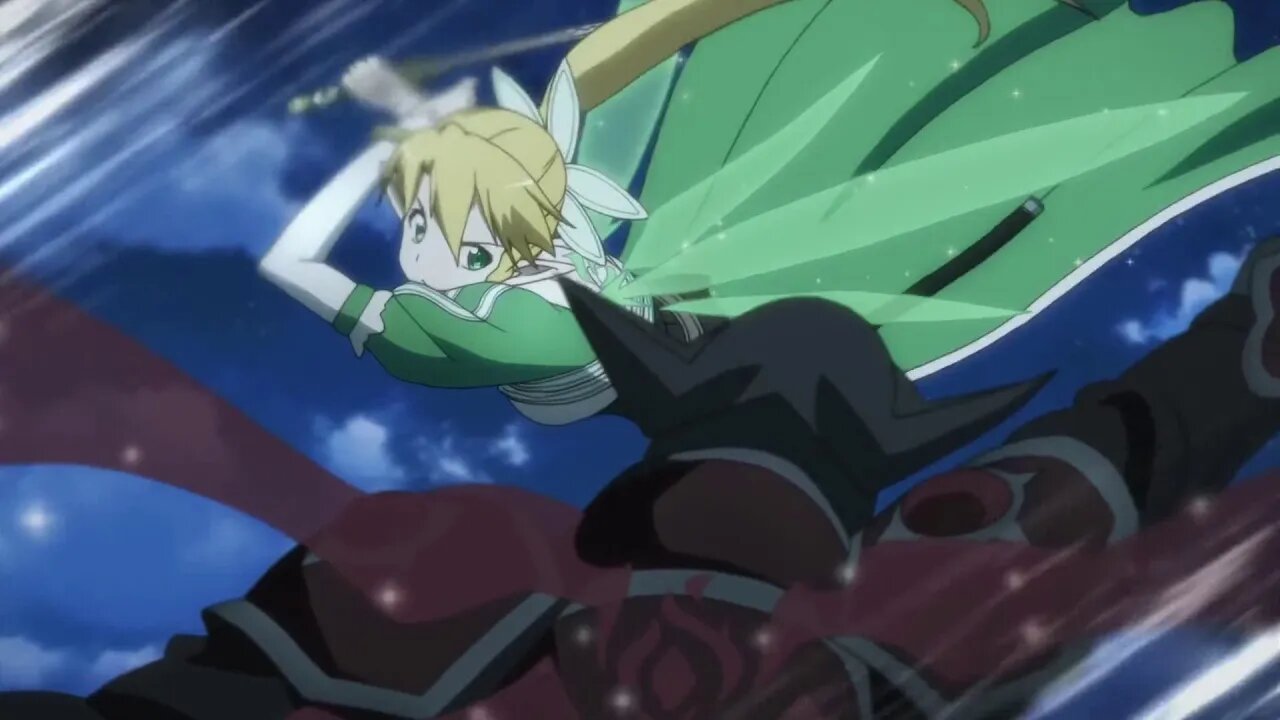 Sword Art Online - Leafa vs elf guards
