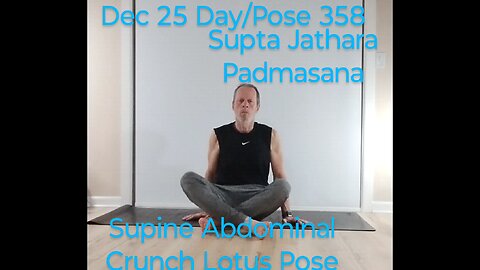 Supta Jathara Padmasana / Supine Abdominal Crunch Lotus Pose