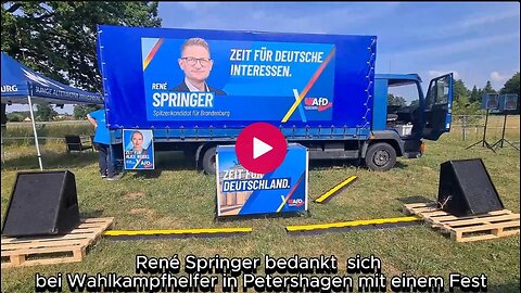 31.05.2025 - René Springer bedankt sich bei Wahlkampfhelfer mit einem Fest - Petershagen