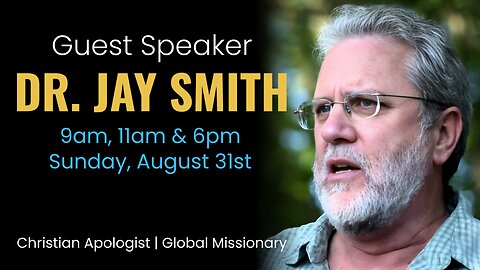 Sunday 08/31/2025 9AM - Dr. Jay Smith