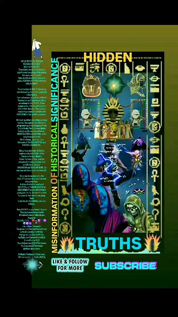 ▪︎HIDDEN TRUTHS/MISINFORMATION OF HISTORICAL SIGNIFICANCE▪︎