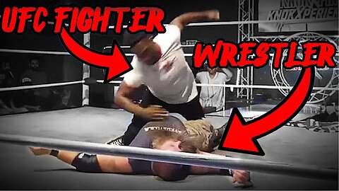 A UFC Fighter Almost Kills a Pro Wrestler!