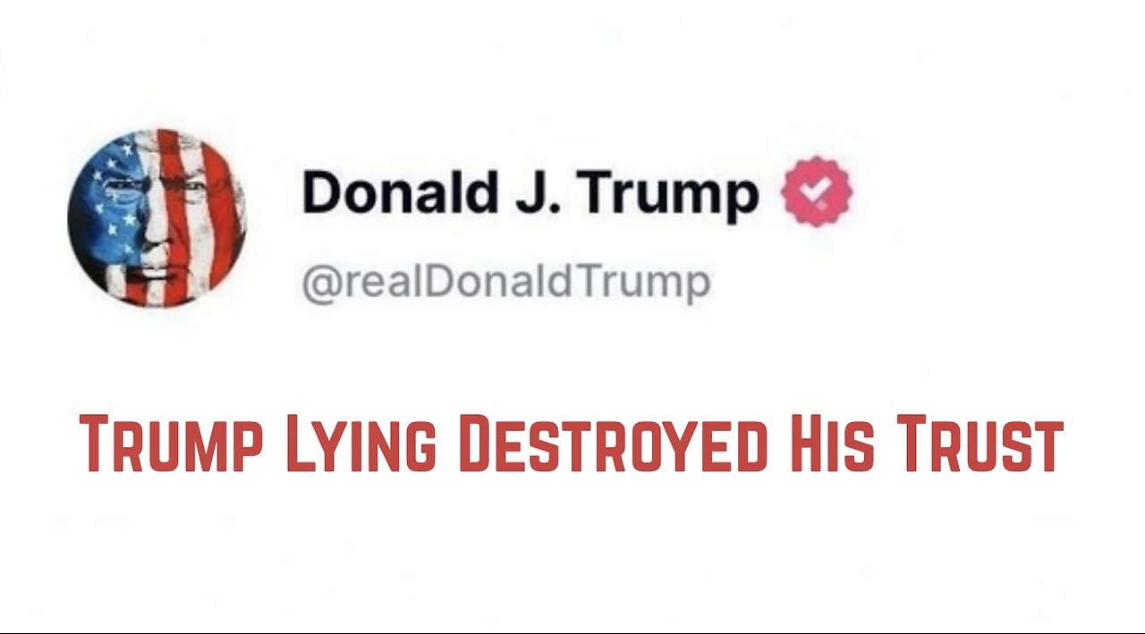 Trump Lying Destroyed His Trust by Nick Fuentes