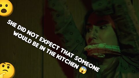She did not expect that someone would be in the kitchen 😱