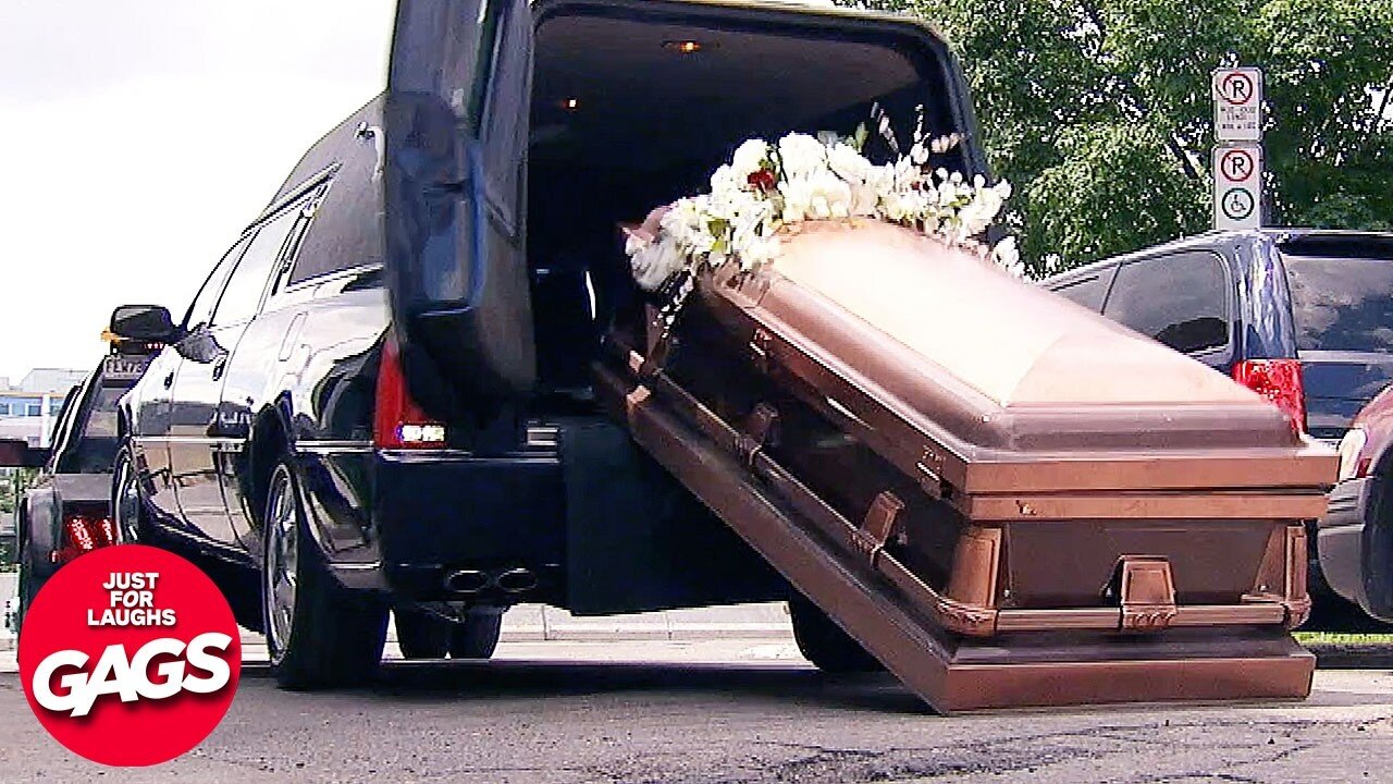 Casket Falls Out Of The Car 🚘 Just For Laughs Gags