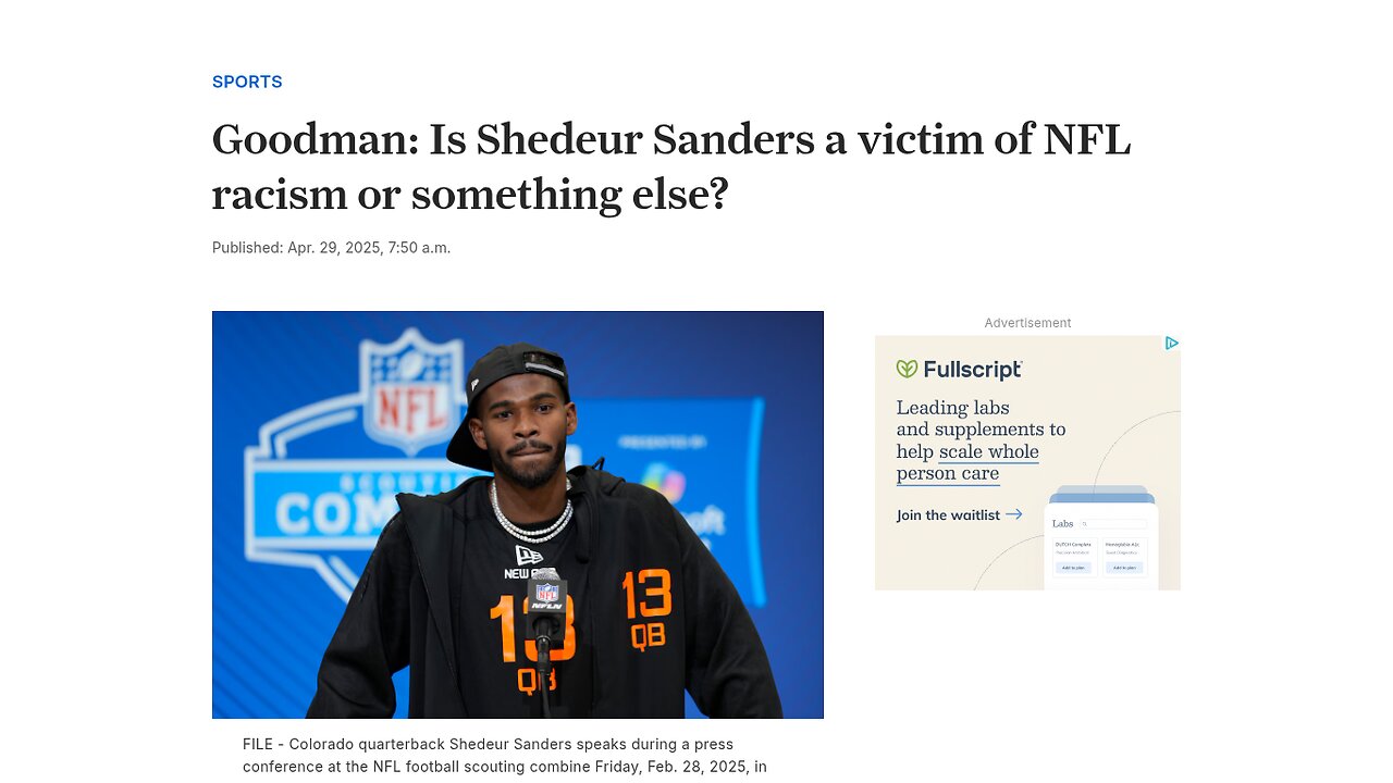 Why Shedeur Sanders is Not a Victim of Racism