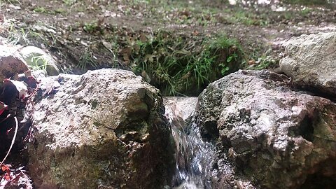 The soothing sound of water.