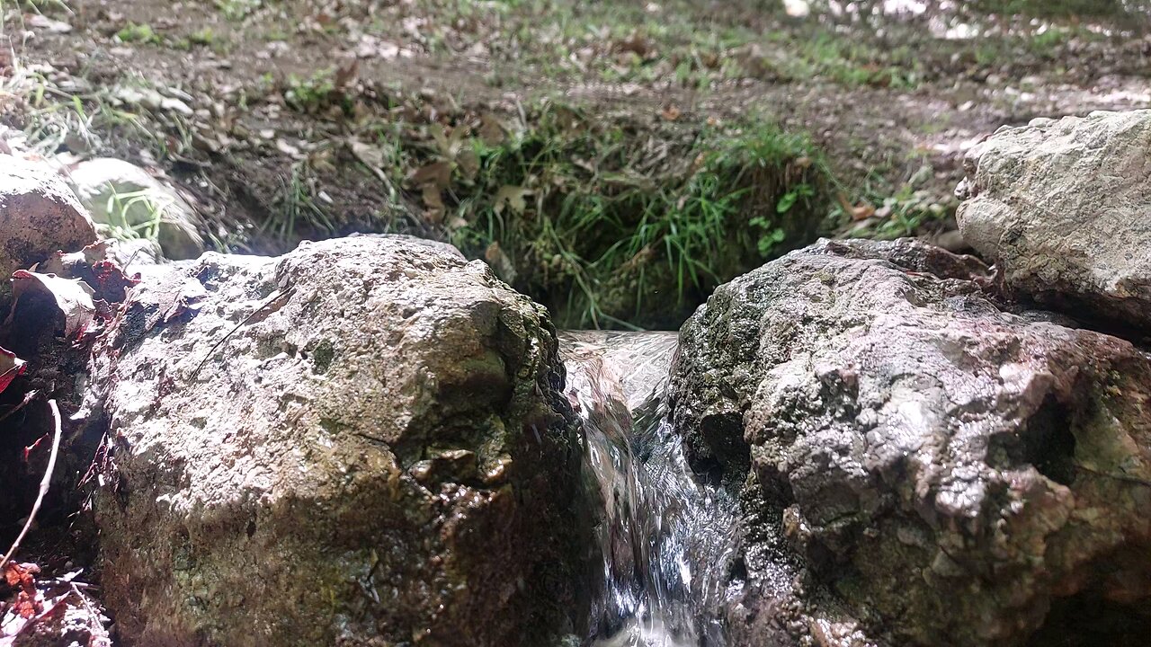 The soothing sound of water.