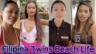 🇵🇭 Filipina Twin Sister Beauties Ferry Boat Travel Cebu Island! Off Grid Morena Living Philippines