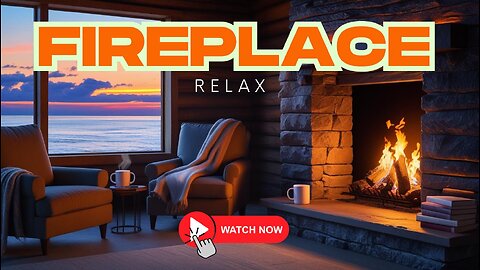 Cozy Cabin Fireplace with Ocean Sunset View – Ultimate Relaxation Escape