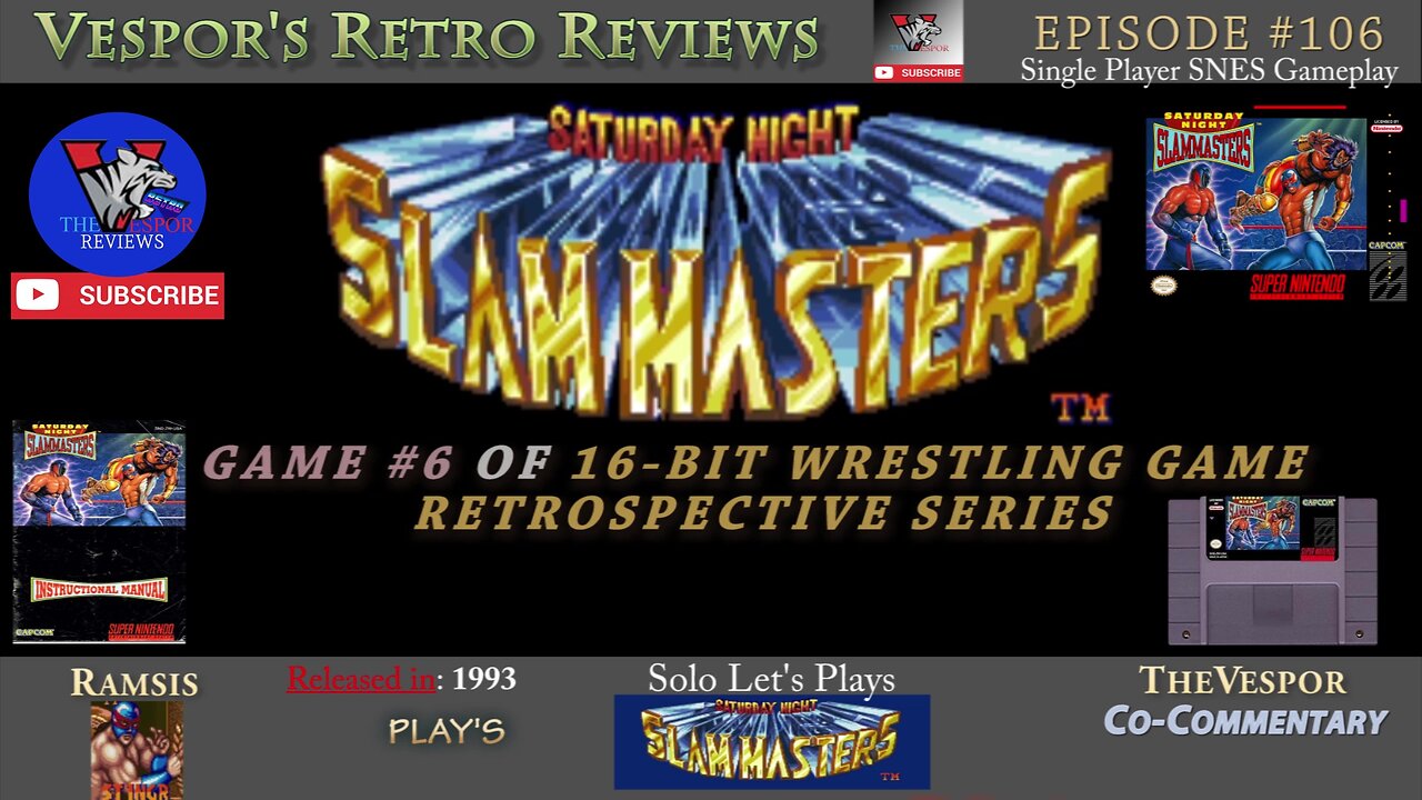 Saturday Night Slam Masters | SNES | El Stingray | 16-Bit Wrestling Game Retrospective #6 | 🤼🎮