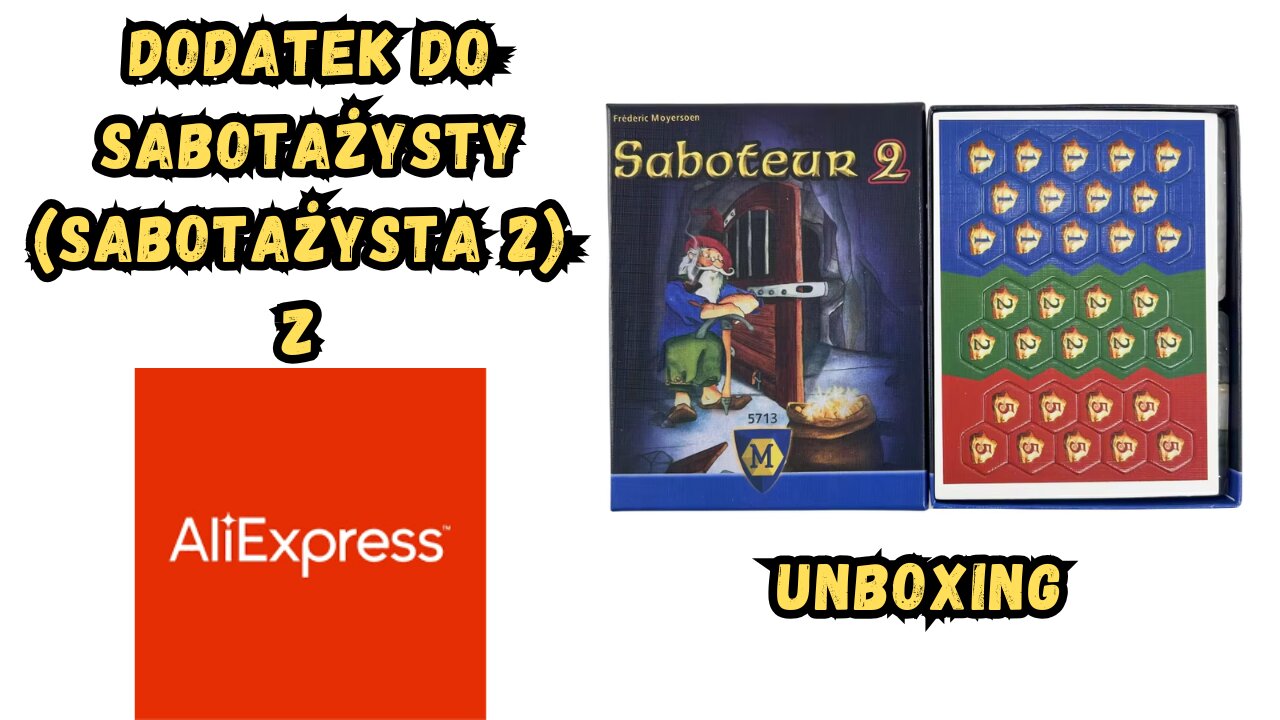Sabotażysta 2 – UNBOXING rozszerzenia! 🃏 Co nowego w kopalni złota? aliexpress