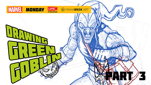 GREEN Goblin Drawing Gets Finished with Amazing Inking and Background?