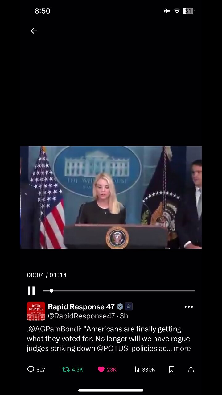 Pam Bondi judges 27/06/2025