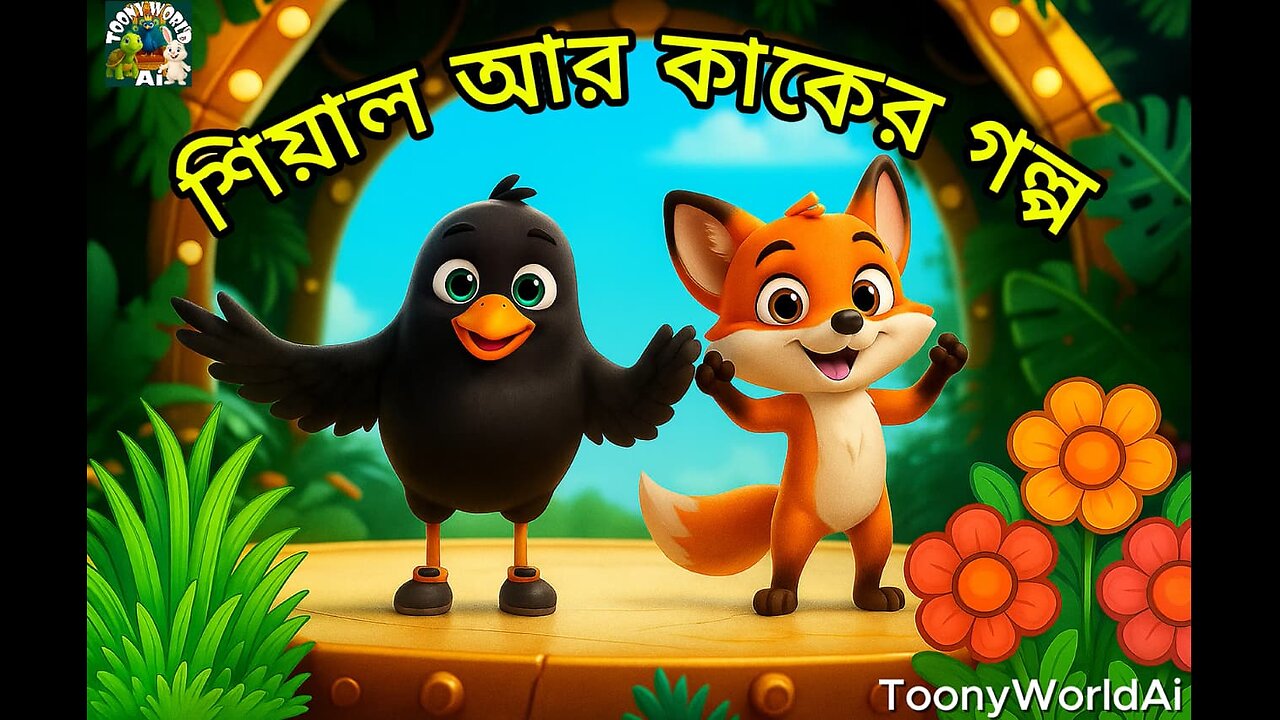 The Fox and The Crow đĻđĻ | āĻļāĻŋāϝāĻŧāĻžāϞ āĻāϰ āĻāĻžāĻā§āϰ āĻāϞā§āĻĒ | AI Moral & Bedtime Story for Kids | ToonyWorldAi