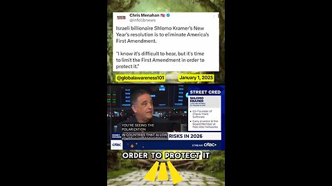 Israeli cybersecurity billionaire said "It’s time to limit the 1st amendment in order to protect it”