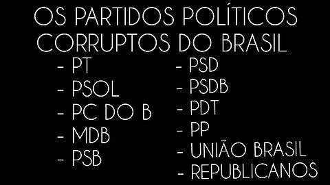 Os partidos políticos corruptos do Brasil: Partidos Políticos: ¿sinónimo de corrupción y crimen organizado?