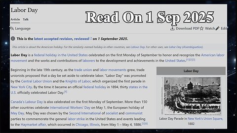 Labor Day - 1 September 2025