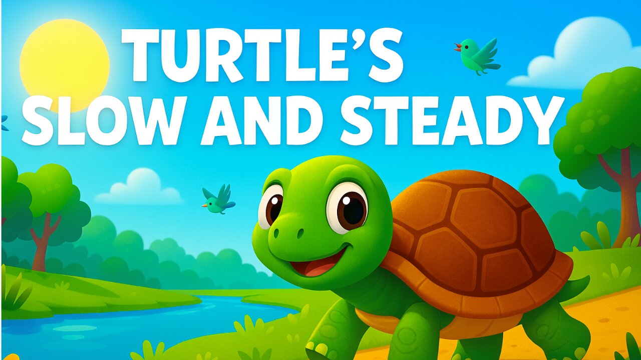 Turtle’s Slow and Steady 🐢 | A Fun & Encouraging Kids' Song About Patience!
