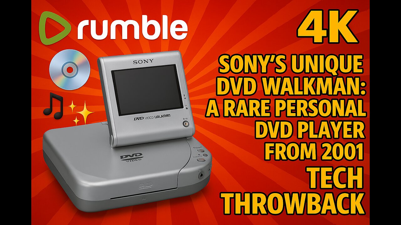 📀🎶 Sony’s Rare DVD Walkman: The Ultimate Personal Player from 2001! ✨🚀
