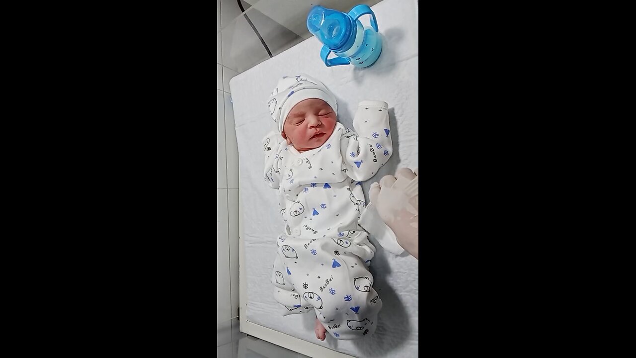 cute baby feeding trial