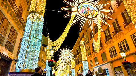 The Most Beautiful Winter City? ๐ Spain 4K Malaga Christmas Lights