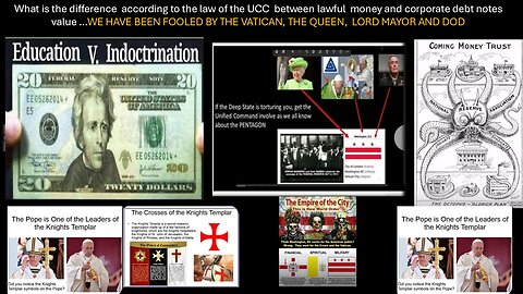 YES, THE VATICAN, QUEEN, DOD & LORD MAYOR (BANKERS) GAVE US FAKE MONEY NOT BACKED UP BY GOLD!!!
