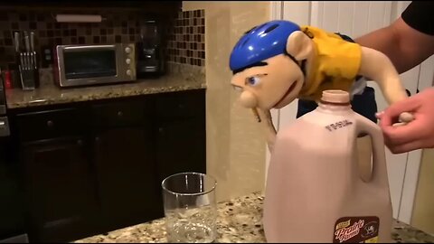 Jeffy Pours Chocolate Milk