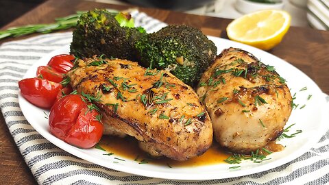 [REAL TIME] JUICY LEMON & HERB ROASTED CHICKEN | 20-MINUTE KITCHEN ASMR ✨🍋🌿