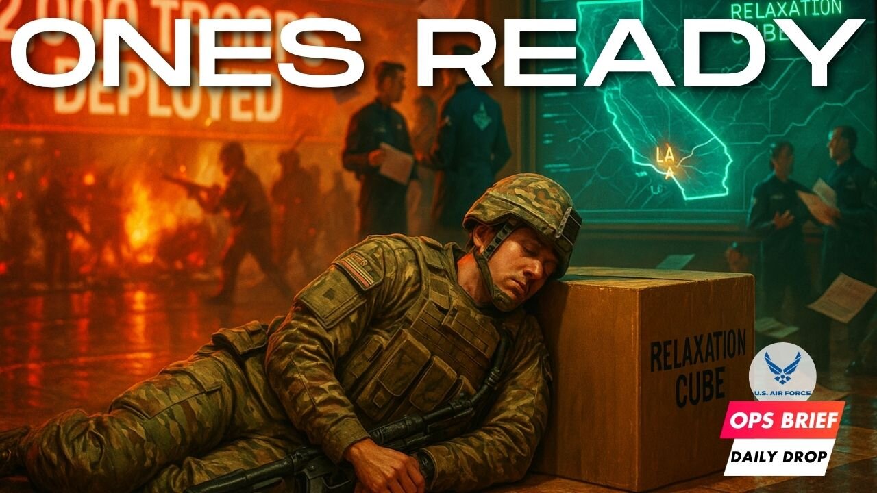 Ops Brief 059: Daily Drop - 10 June 2025 (Relaxation Cubes, Drone Wars & Newsom’s Meltdown)