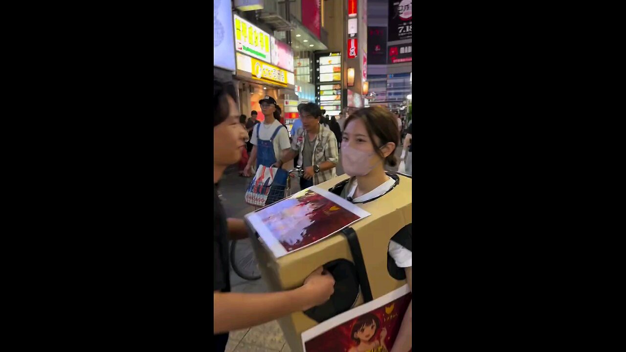 what does she doing market