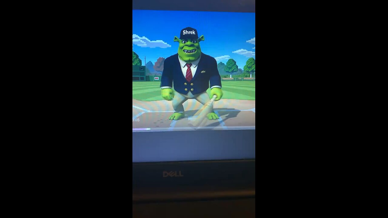Shrink playing baseball in Minecraft