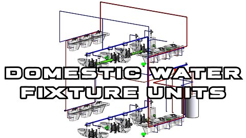 Plumbing Bathroom Core with Total Fixture Units for Domestic Water system recirculating hot water