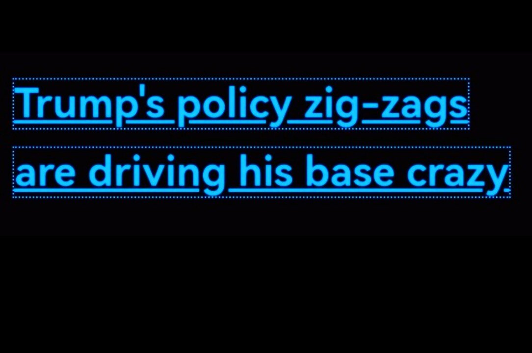 Trump Zigzaging in Alaska