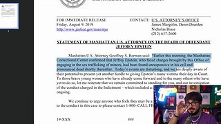 Epstein Files - Epstein's Death Announced A Day Before It Happened - trapmoreross