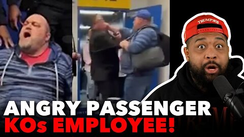 ANGRY United Passenger SUCKER PUNCHES Gate Agent For Being Assigned A Middle Seat