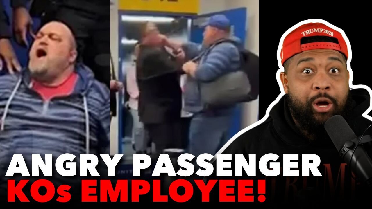 ANGRY United Passenger SUCKER PUNCHES Gate Agent For Being Assigned A Middle Seat