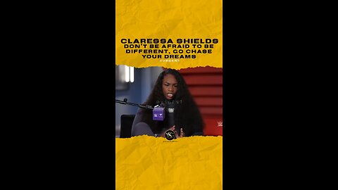 @claressashields Don’t be afraid to be different, go chase your dreams