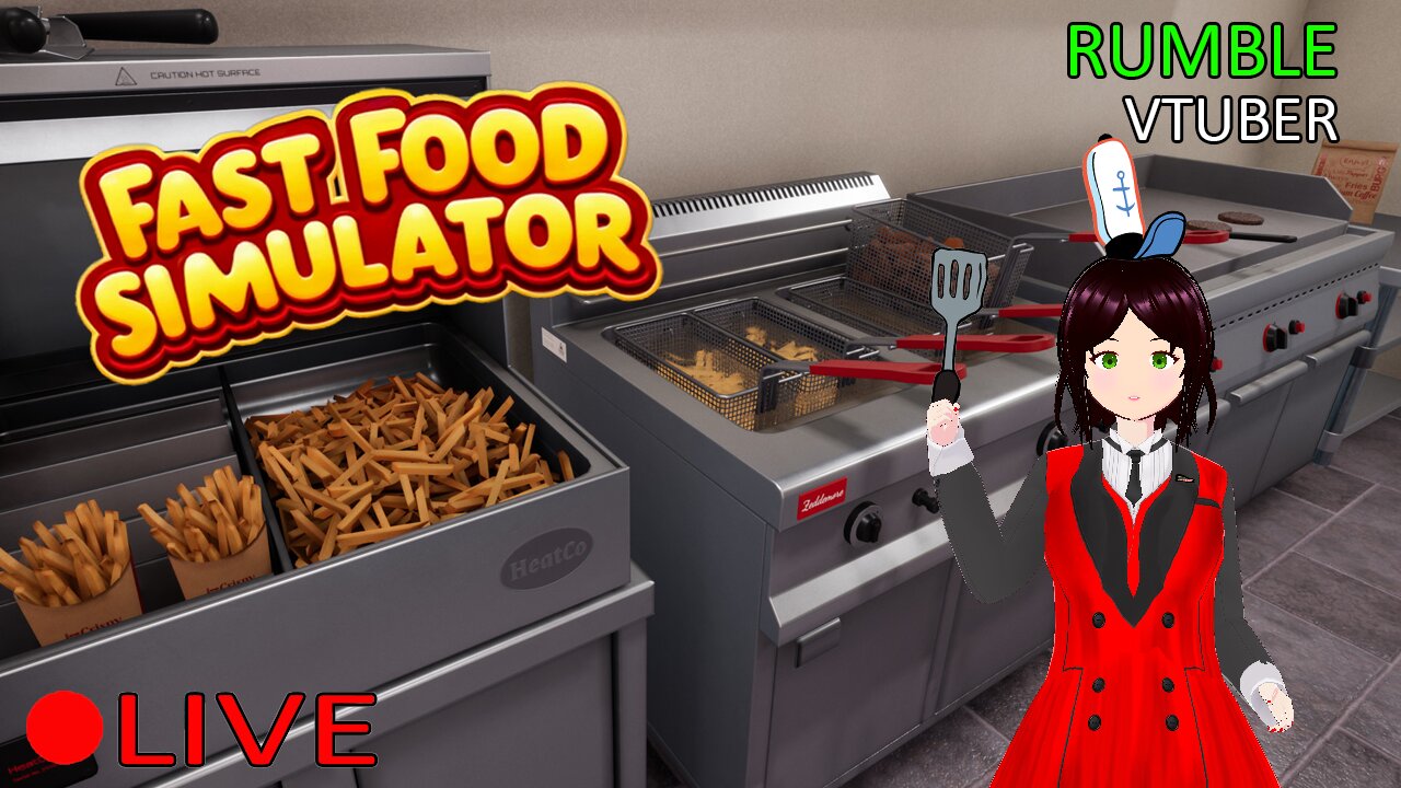 (VTUBER) - Working at the Krusty Krab - Fast Food Simulator - RUMBLE