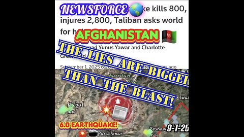 01.09.25 NF 🌎 DUPOW REPORT! 📕 Afghanistan🇦🇫 6.0 DUMB BLAST!💥 🕳