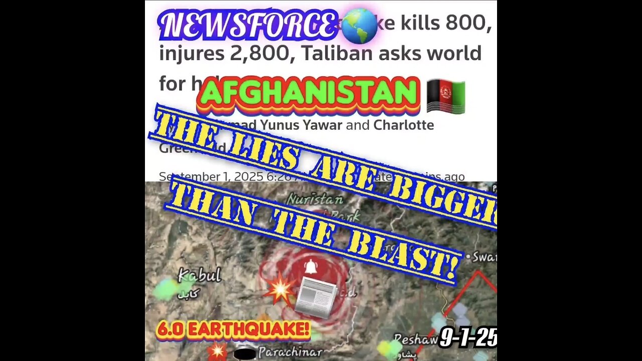 01.09.25 NF 🌎 DUPOW REPORT! 📕 Afghanistan🇦🇫 6.0 DUMB BLAST!💥 🕳