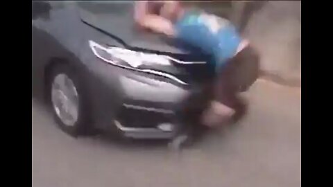 Skateboarder taken out by car while doing stunts on a freeway, Instant Karma