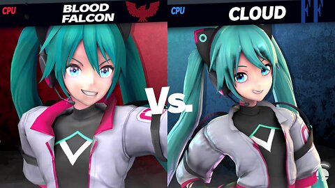 CrossWorlds Miku (Blood Falcon) vs CrossWorlds Miku (Cloud) [Chaos Kid SSBU Member Request]